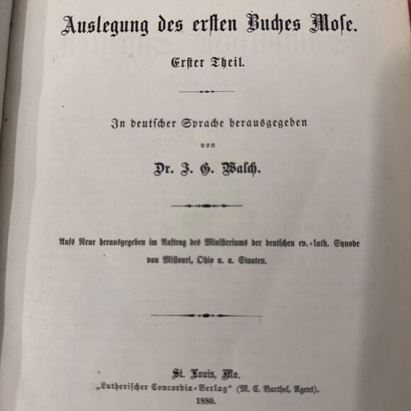 Luthers Sämtliche Schriften I. Auslegung Des Alten Testaments I. 1880 HC German - Picture 3 of 16